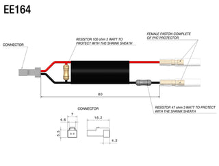 Rizoma Front Indicators Cable Kit EE164H - Pair