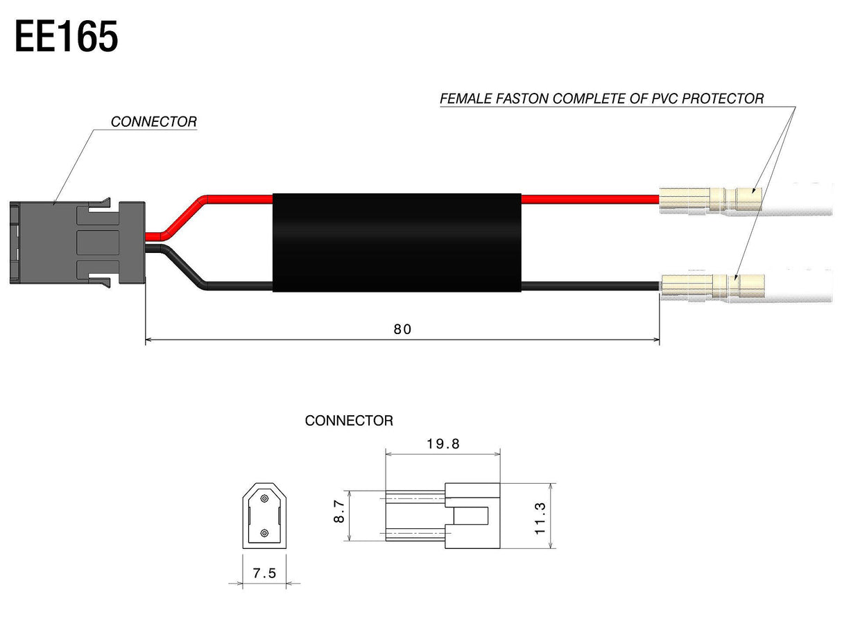 Rizoma Indicator Light Wiring Kit EE165H - Pair