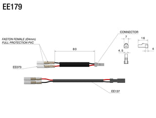 Rizoma Indicators Cable Kit EE179H - Pair