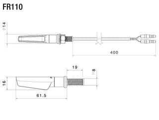 Rizoma Corsa Indicator FR110A - Silver