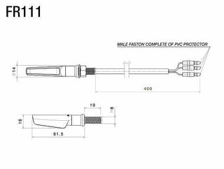 Rizoma Corsa L Indicator FR111U - Blue