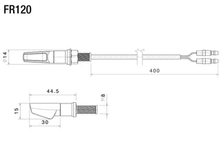 Rizoma LEGGERA Indicator FR120A - Silver