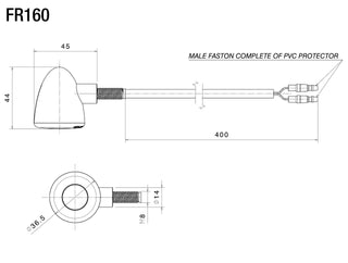 Rizoma IRIDE Indicator FR160B - Black