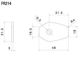 Rizoma Indicator Mounting Adapters FR214B - Black