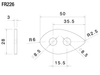 Rizoma Indicator Mounting Adapters FR226B - Black