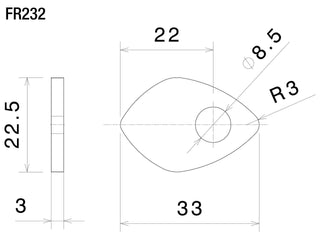 Rizoma Indicator Mounting Adapters Mounting Kit For Rear Turn Signals FR232B