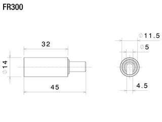 Rizoma Indicator Mounting Spacer FR300B