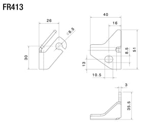 Rizoma Indicator Mounting Adapters For Front Turn Signals FR413B