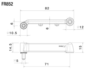 Rizoma Indicator Mounting Kit To Fit On Fairing The Light Unit Rizoma Turn Signals FR852B