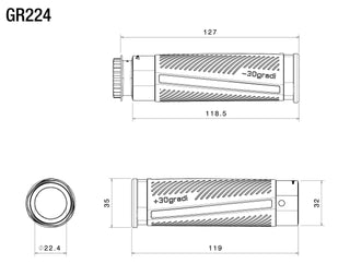 Rizoma 30Gradi Grips GR224A - Silver