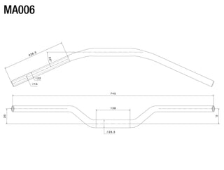 Rizoma Conical Aluminum Handlebar MA009A - Silver