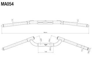 Rizoma Race Retro Handlebar MA054B - Black