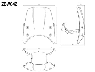 Rizoma Aluminum Headlight Fairing ZBW042B - Black