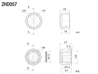 Rizoma Front Axle Nut Covers ZHD057L - Silver