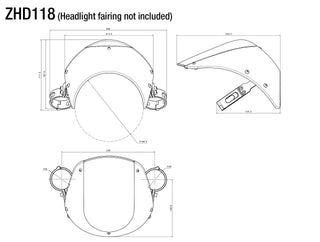 Rizoma Fairing Mounting Kit ZHD118BS - Silver