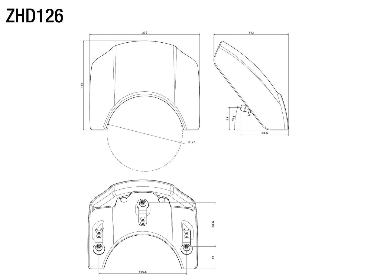 Rizoma Headlight Fairing ZHD126BS - Silver