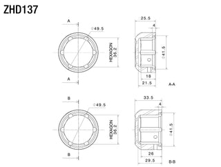 Rizoma Rear Axle Nut Cover ZHD137BM - Black