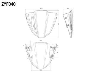 Rizoma Headlight Fairing ZYF040B - Black