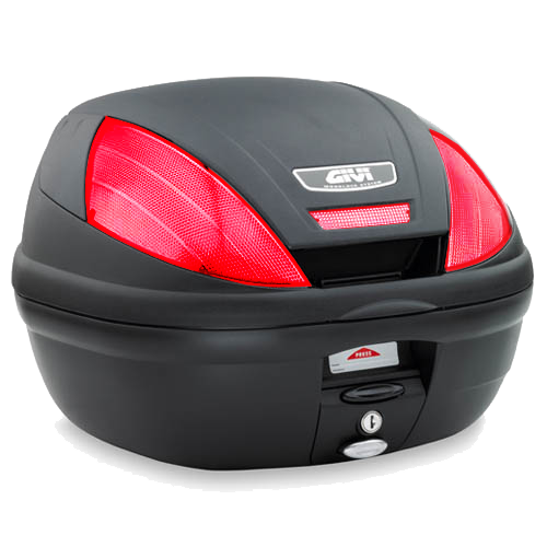 GIVI Monolock 39 Litre Top Bag Cases With Universal Mouting Plate - Black/Red
