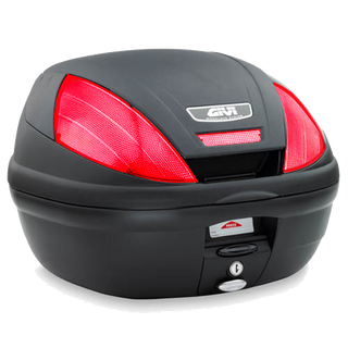 GIVI Monolock 39 Litre Top Bag Cases With Universal Mouting Plate - Black/Red