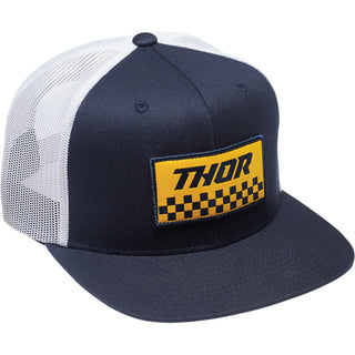 Thor Checker Hat - Navy/White