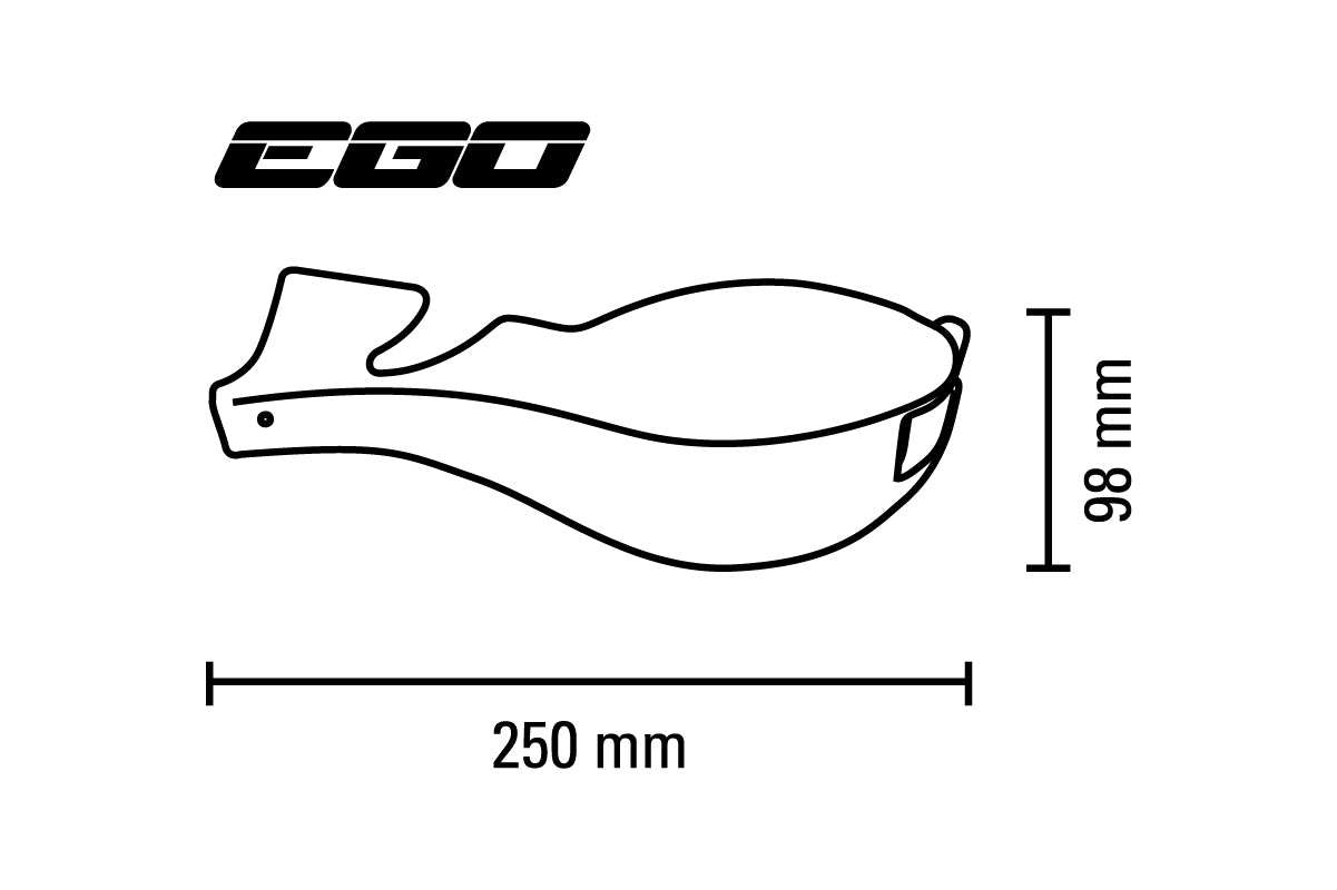 Barkbusters Ego Handguard - Two Point Mount (Straight 22mm) - White