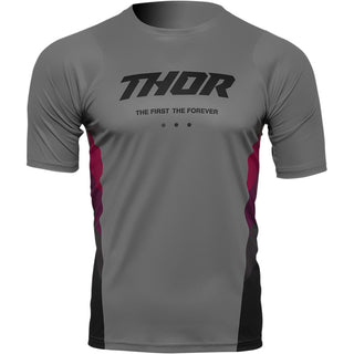 Thor MTB Assist React Short Sleeve Jersey - Grey/Purple