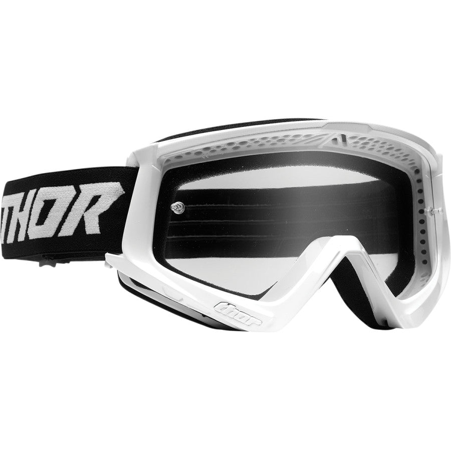 Thor Youth Combat Racer Goggles - White/Black