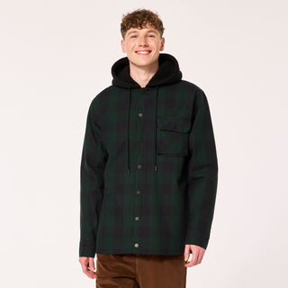 Oakley Casual Bear Cozy Hooded Jacket Black/Green Check