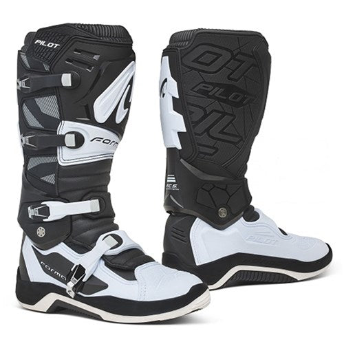 Forma Pilot Off Road Motorcycle Boots - Black/White