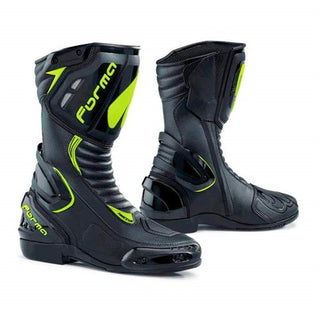 Forma Freccia Motorcycle Boots - Black/Neon Fluro Yellow