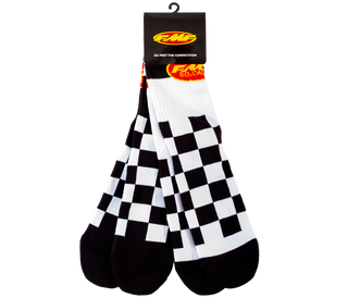 FMF Checkers Socks - 2 Pack (1 Black/ 1 White)