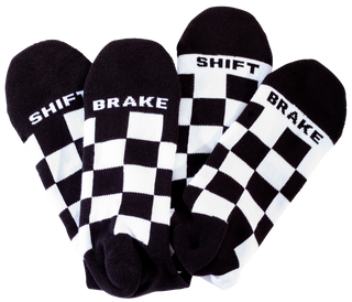 FMF Checkers Socks - 2 Pack (1 Black/ 1 White)