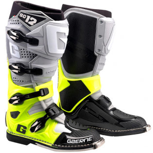 Gaerne SG-12 Motocross Boots - Grey/Yellow/Black