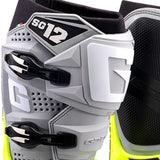 Gaerne SG-12 Motocross Boots - Grey/Magnesium/White