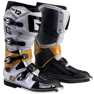 Gaerne SG-12 Motocross Boots - Grey/Magnesium/White