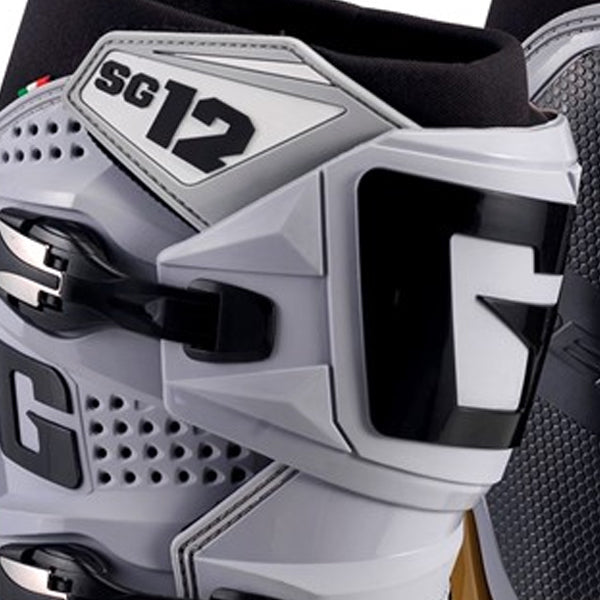 Gaerne SG-12 Motocross Boots - Grey/Magnesium/White