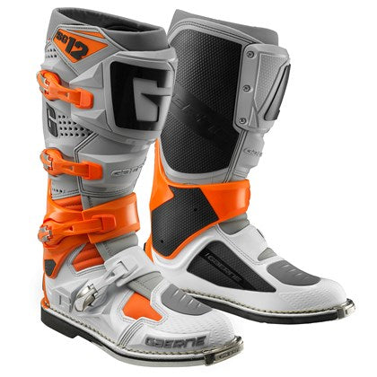Gaerne SG-12 Enduro Motorcycle Boots - Orange/Grey/White