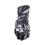 Five RFX Race Motorcycle Gloves - Black/White