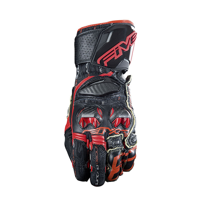 Five RFX Race Motorcycle Gloves - Black/Red