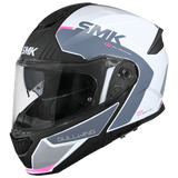 SMK Gullwing Kresto (GL169) Helmet - White Grey Pink