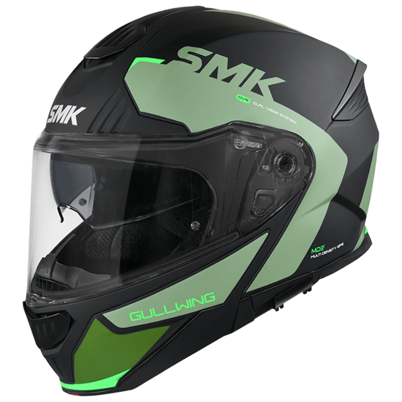 SMK Gullwing Kresto (MA288) Helmet - Matt Black Green