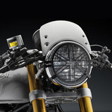 Rizoma Low Headlight Fairing For BMW R NineT/Ducati Scrambler/Triumph Thruxton 1200 R/Street Twin - Silver