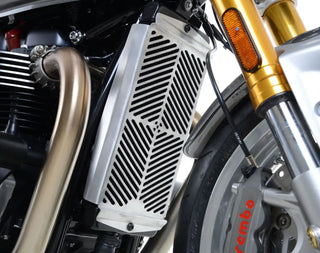 R&G Stainless Steel Radiator Guard for the Triumph Thruxton 1200/R '16-, Speed Twin 1200 '19-'21 & Speed Twin 900 '22-