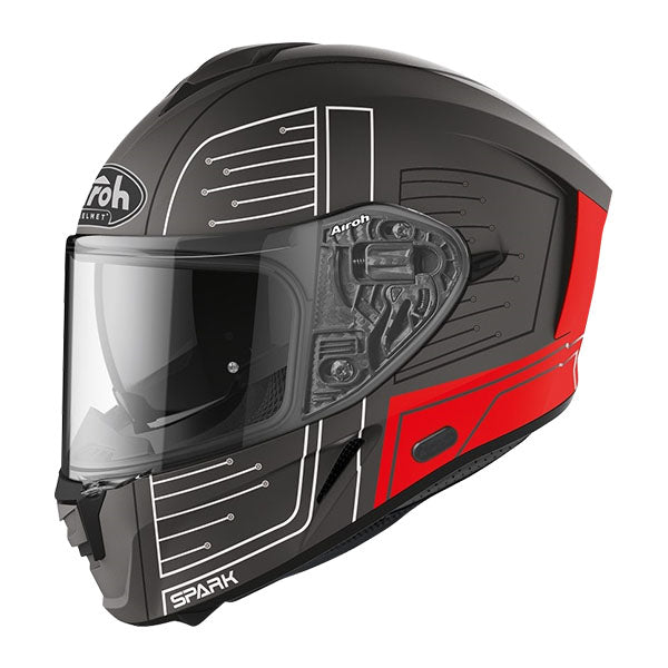 Airoh Spark Cyrcuit Motorcycle Helmet -  Red Matte