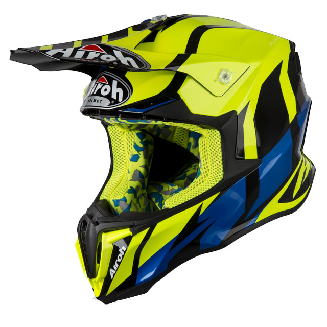 Airoh Twist Great Motorcycle Helmet - Yellow Gloss