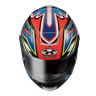 Kabuto RT33 Signal Helmet - Fluro Orange Blue