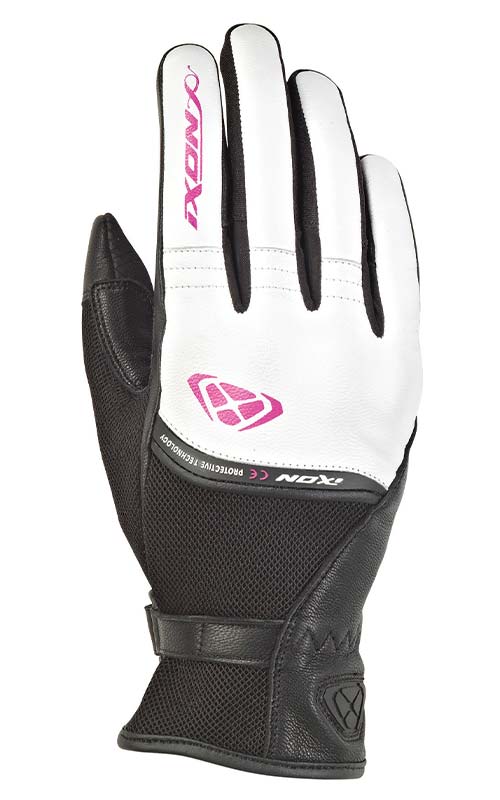 Ixon Rs Shine 2 Women's Gloves - Black/White/Fuschia