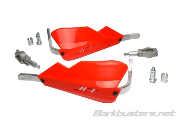 Barkbusters Jet Handguard - Two Point Mount Straight 22mm - Red