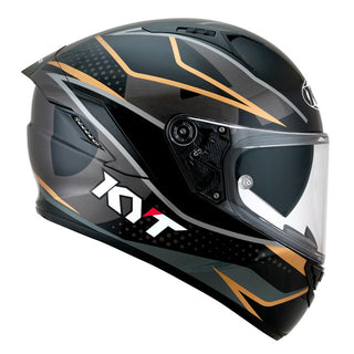 KYT NF-R Davo Replica Helmet - Black Grey Gold